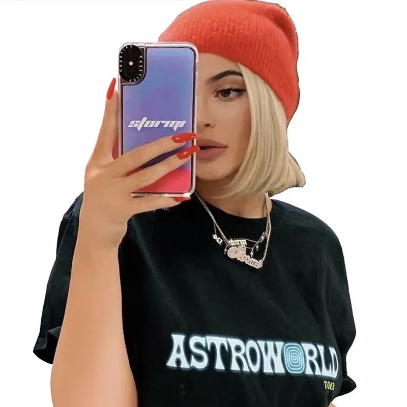 Трэвиса Скотта Astroworld Festival Run Tie Dye Футболка мужская и женская ASTROWORLD уличная хип-хоп Футболка Трэвиса Скотта