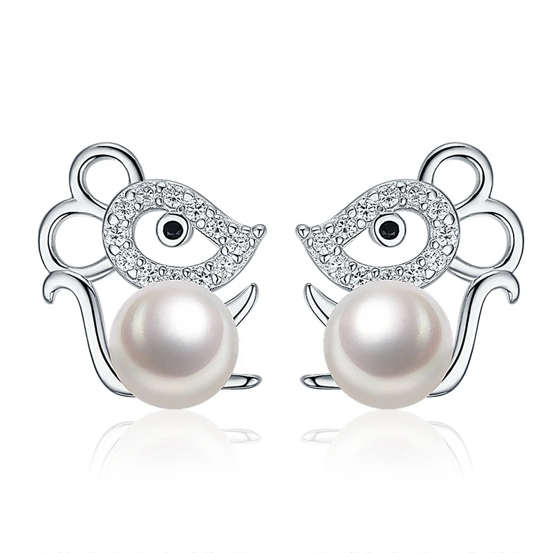 

Женские серьги из серебра 100% пробы, с искусственным жемчугом