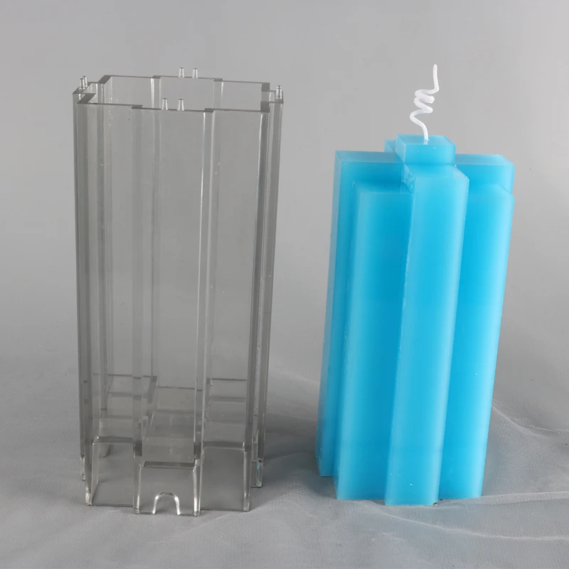 

DIY handmade resin mold 4.5*4.5 transparent pc decorative plastic mold candle diy molds wax candles lz70