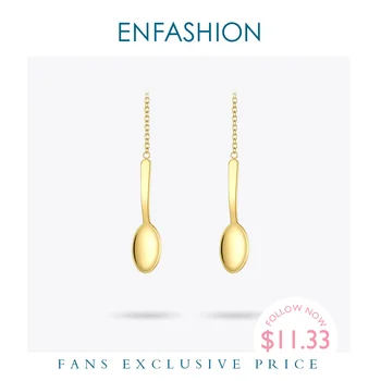 

ENFASHION Spoon Shape Necklace Women Stainless Steel Gold Color Creative Long Necklaces 2020 Fashion Jewelry Naszyjnik P203071