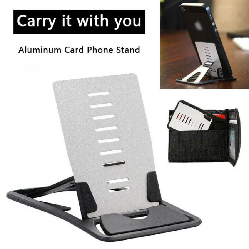 High Quality Aluminum Alloy Card Stand Rack Anti-slip Durable Portable Bracket Support Accessories Desk Phone Holder Card Base mobile phone stand
