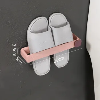 

Drain-proof Moisture-proof Bathroom Slippers Rack Toilet Rack Wall-mounted Wall-free Punch Hook Toilet Foldable Storage Artifact