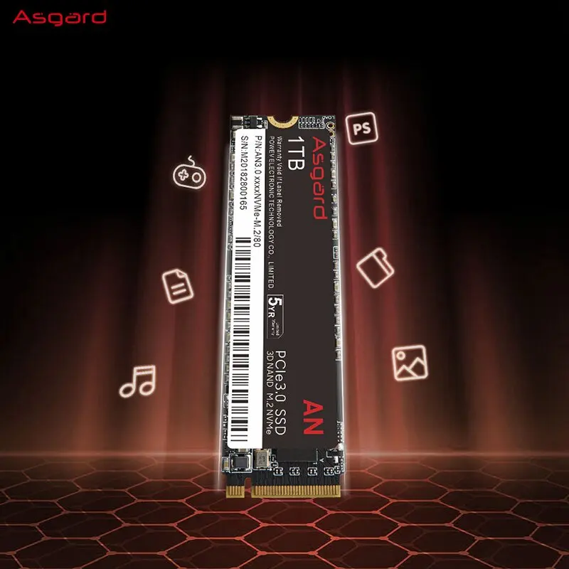 Asgard-Disque dur interne SSD, AN4 Plus, SEN4tage M.2 2280, Pmun4.0, NVMe, 1  To