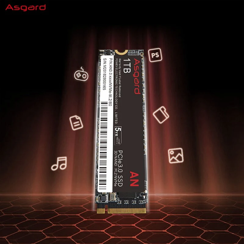 Disco rígido interno 521GB/1T Asgard an3.0 m.2