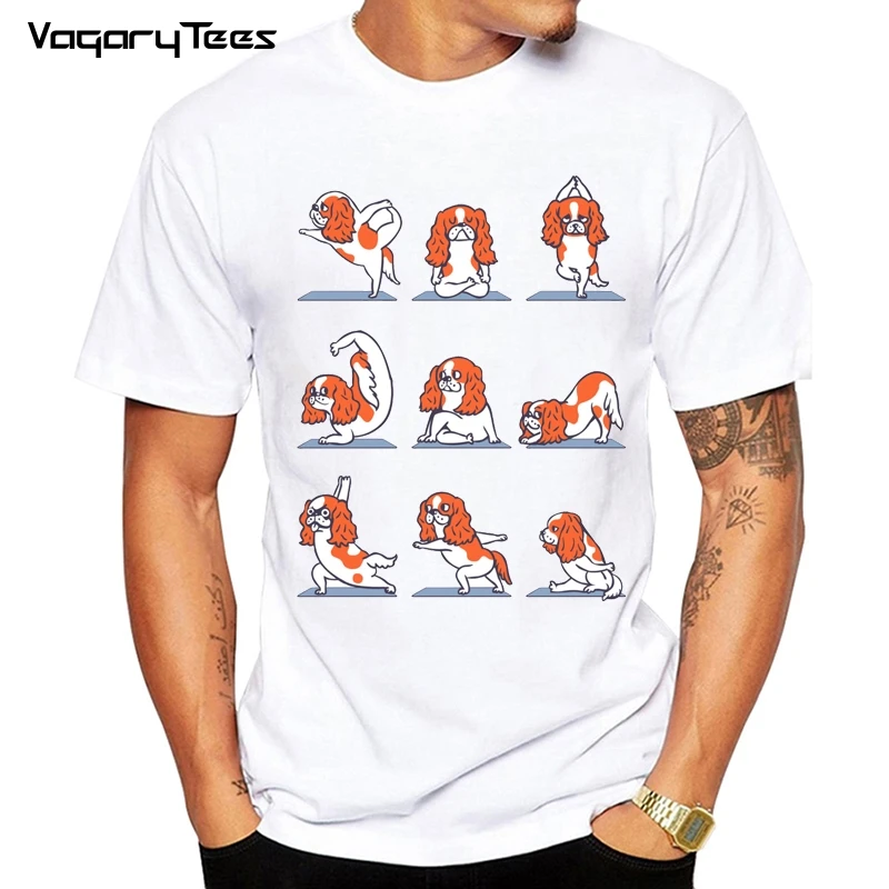 Супер милый Basset hound/Spaniel/Cocker Spaniel/Bichon Frise/St Bernard/Corgi футболка для упражнений летний