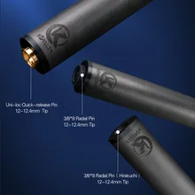 

KONLLEN Carom Cue Carbon Fiber Carom Cue Single Shaft 12-12.4mm 3/8*8 Radial Pin/Uni-loc Joint 3 Cushion Cue Suit For PERI
