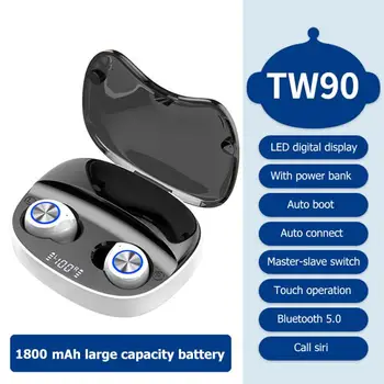 

Bluetooth Earbuds LED TWS Wireless Earphones with Microphone Stereo Touch Control Digital Display Noise Reduction Headphones