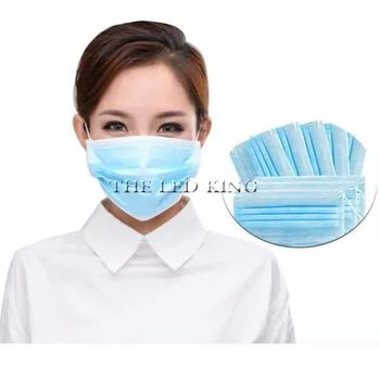 

100pcs DROPSHIPPING Disposable Masks Mouth Mask 3-Ply Anti-Dust Nonwoven Elastic Earloop Salon Mouth Face Mask