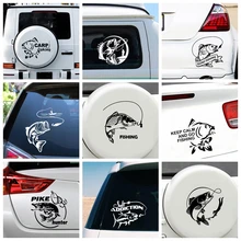 

Hot Sale Go Fishing Car Stickers and Decals Fish Sticker for Car Decoration Motorcycle Body Cool Decal Covers Auto Animal