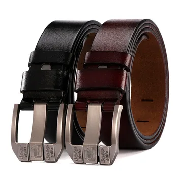 

Real Genuine Leather For Men Luxury Brand Designer Alloy Pin Buckle Belt for Jeans Cowskin Belts Business Belts Cowboy waistband