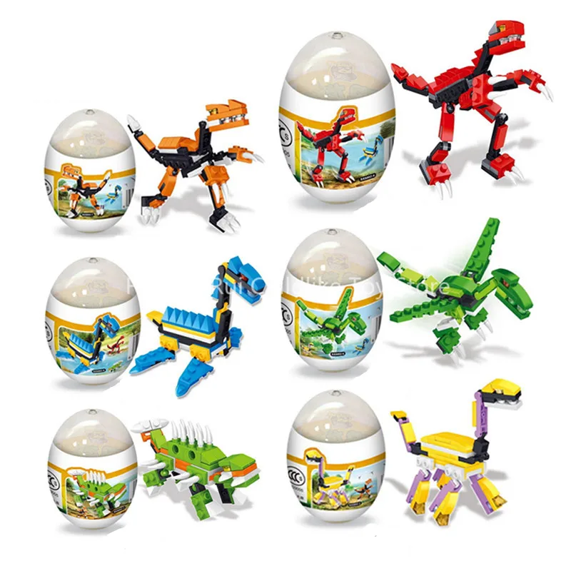 Горячая Распродажа ABS динозавр яйца строительные блоки образовательные подарки игрушки для детей