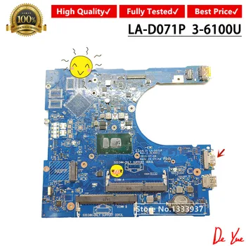 شراءCN-027G19 027G19 27G19 لديل 15 5559 اللوحة المحمول AAL15 LA-D071P مع SR2EU I3-6100U CPU 100% اختبار كامل اللوحة الأم