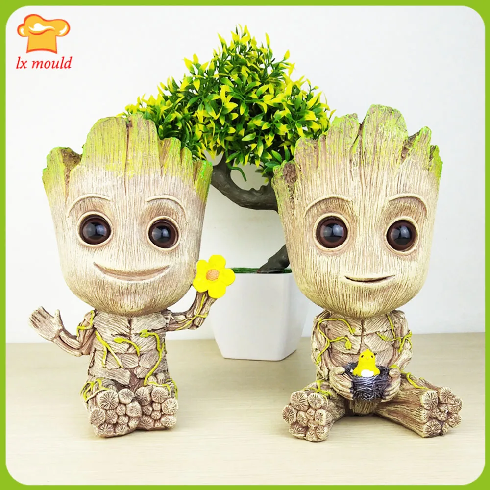 LX-MOULD новый аниме дерево Groot силиконовая форма для свеч мыло технологическая