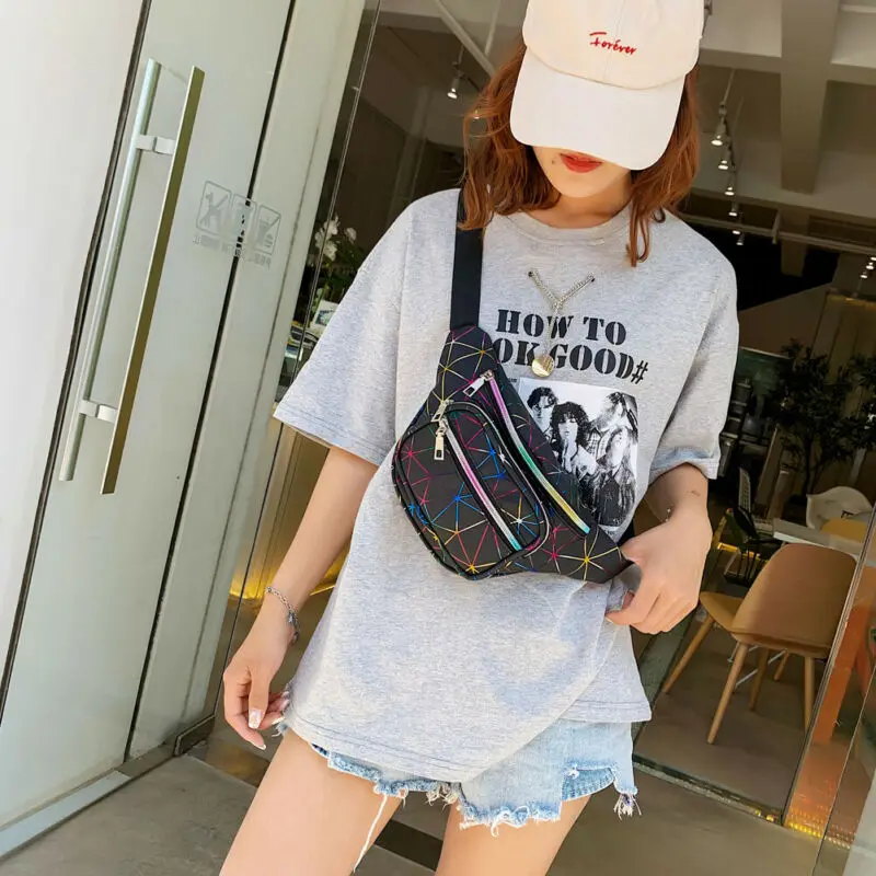 Сумки через плечо для женщин лазерные сумки унисекс Наплечная Сумка модная уличная Lingge Сумка Tote Женская сумка-мессенджер