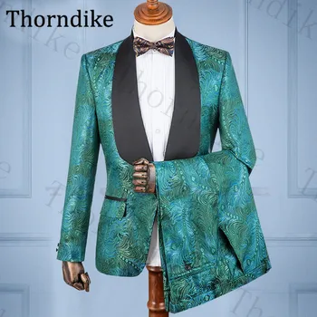

Thorndike Men Suits Blazer Wedding Suits Slim Fit 2 Pieces Groom Tuxedos Best Mens Prom Suits (Jacket+Pants)Custom Made Men Suit