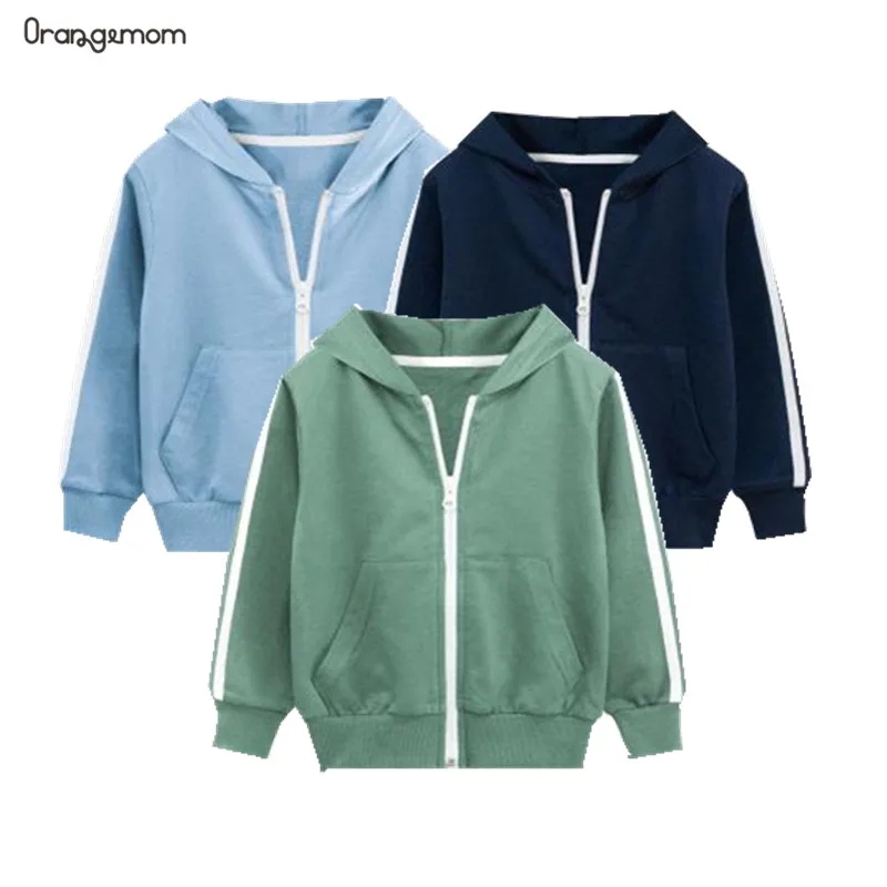 

Весенняя спортивная куртка для мальчиков, толстовка с капюшоном, корейский стиль, детская Весенняя уличная одежда, размер 8