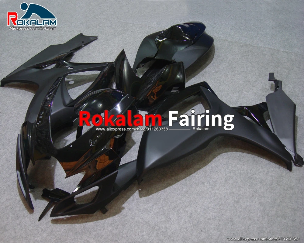 

For Suzuki GSXR600 GSXR750 K6 06 07 GSX-R600 GSX-R750 2006 2007 Black Aftermarket Autobike Fairing Kit (Injection Molding)