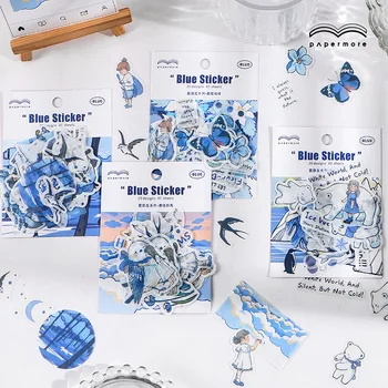 

Cute Of Blue Friend Series Sticker Pack Cartoon Animal Girl bujo DIY Decoration Material kawaii School Office Stationery