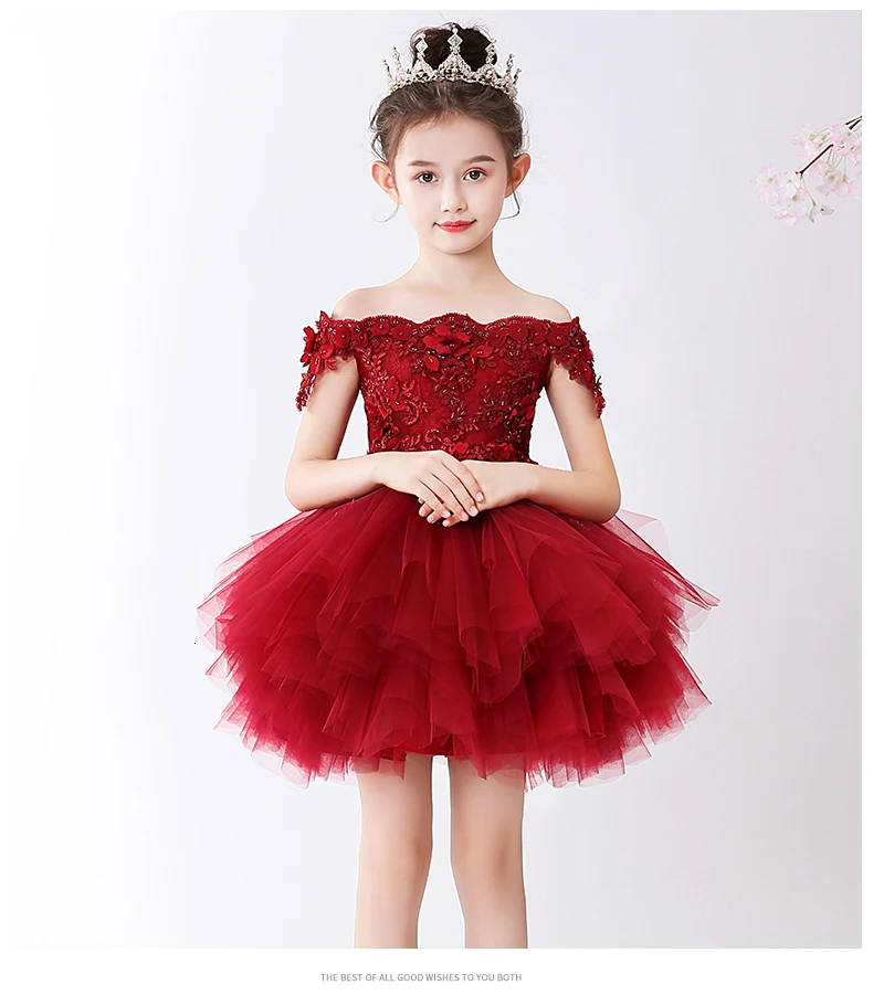 Trailing Flower Princess Tutu Dress