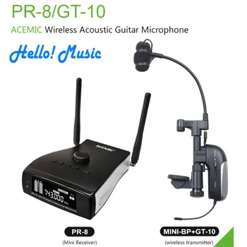 

ACEMIC PR-8/GT-10T professional stage wireless instrument microphone system for acoustic Guitar,Ukelele
