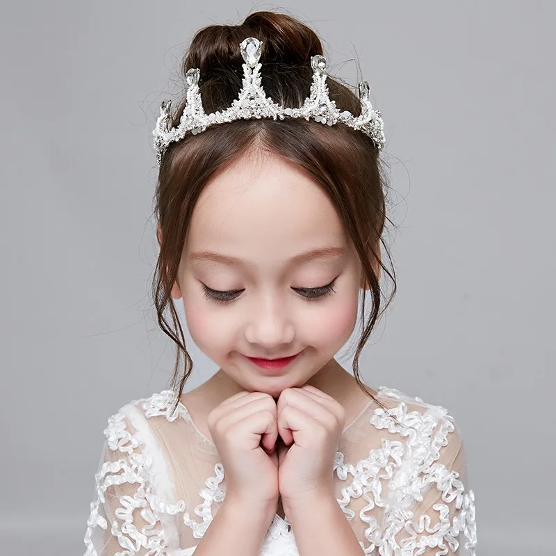 Children's Crown Tiara Princess Diadem Girl Rhinestone Headband Birthday Gift Dress Children's Accessories