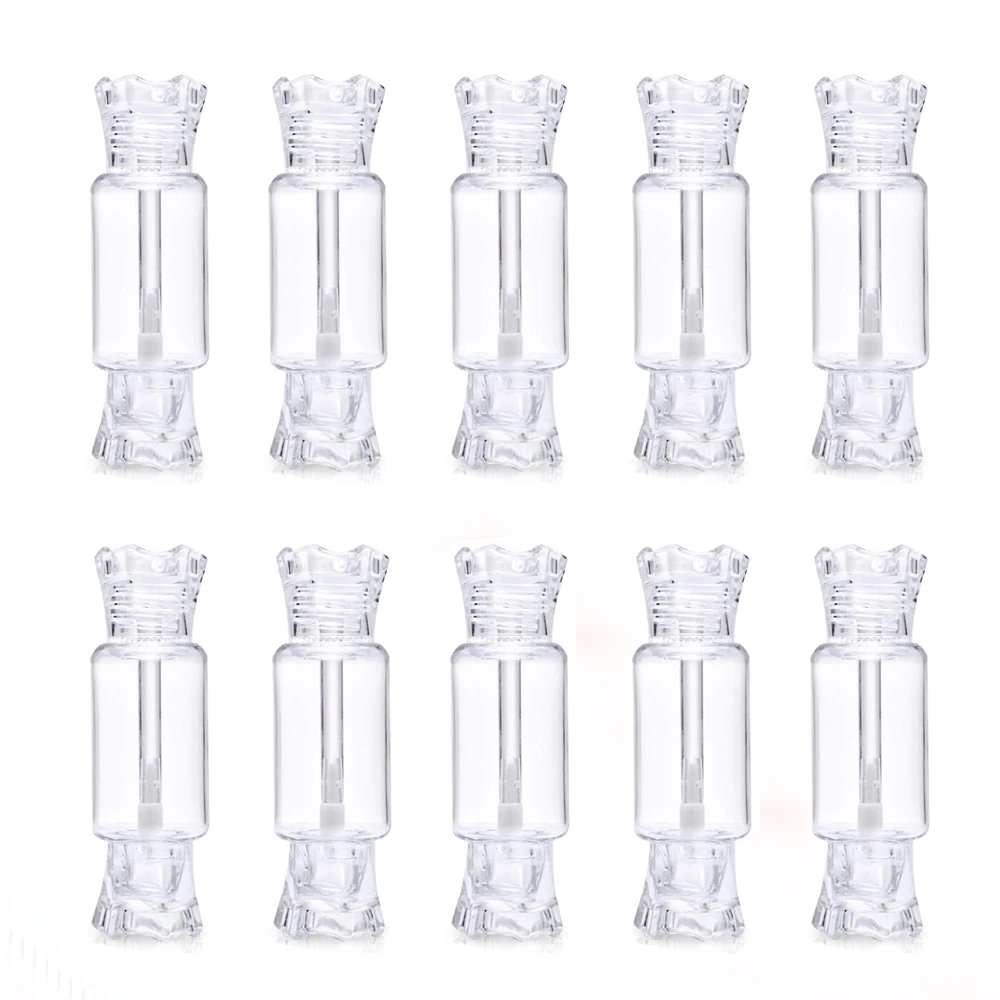 10/20pc 8ml Clear Lip Gloss Candy Tube Empty Packaging DIY Lip Gloss Lipstick Bottle Cosmetic Lipgloss Container Transparent free shipping 100pcs lot 5g empty candy color lip balm tubes container lipstick bottle for diy plastic lip cosmetic packaging