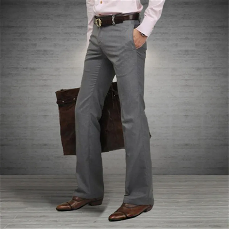 Мужской костюм брюки весна и осень новые мужские микро-роговые брюки тонкие ноги брюки корейские широкие брюки