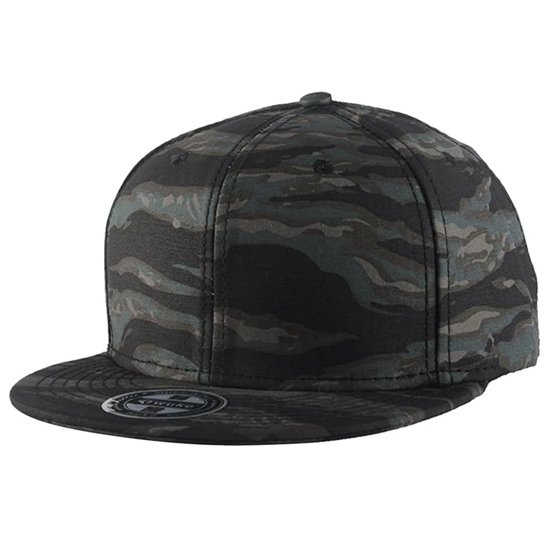 WuKe 2 шт Вышивка Snapback, бейсболка с плоским козырьком хип-хоп кепки, зеленый камуфляж и черный камуфляж волны