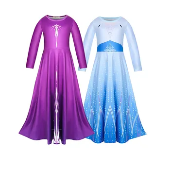 

Girls clothes dress children birthday party Christmas Princess Elsa fashion Vestidos2020 hot sale 4-10 Age baby quality clothing