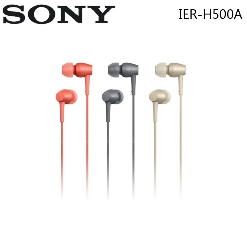 Оригинальные наушники SONY IER-H500A, 3,5 мм, наушники, стерео музыка, наушники для смартфона, гарнитура с микрофоном для Xperia Z 1 2 3