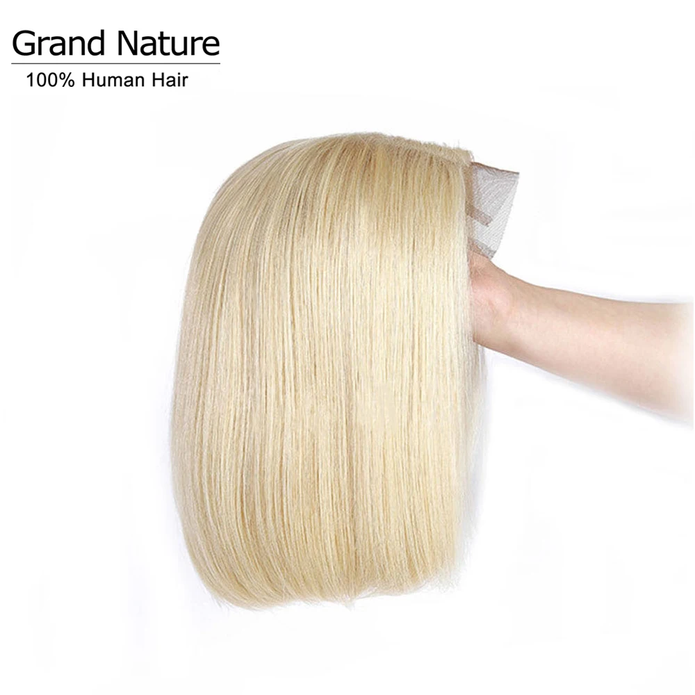 613 Blonde Bob Wig Lace Frontal 13x4 Closure human hair Wig for black Brazilian Straight human hair wig Transparent lace 150%
