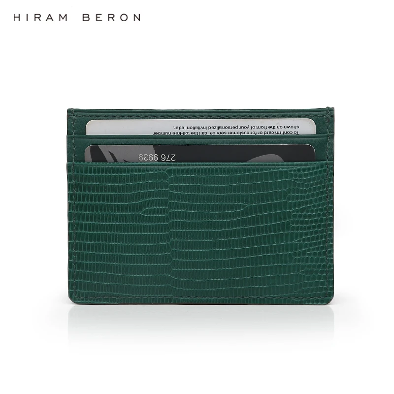 Кожаный чехол с зеленой Ящерицей Hiram Beron Monogram мужские роскошные кожаные товары