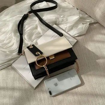 

Women Chain Shoulder Bags Casual Style PU Leather Handbag for Party Daily