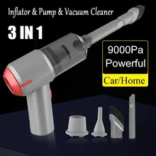 3-In-1 Cordless Air Blower Handheld Portable Air Duster Mini 9000Pa Wireless Car Vacuum Cleaner 5000mAh Cyclonic Suction Home