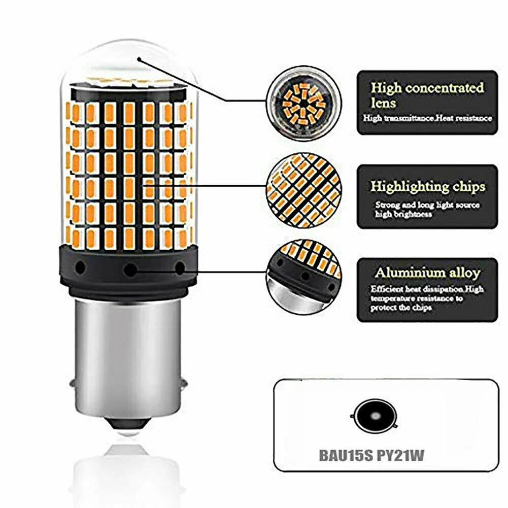 1156 BA15S P21W 3014 144 SMD Светодиодная лампа с can-шиной лампами сигнала поворота автомобиля без ошибок авто тормоза обратный свет лампы 12 В(2-10 шт