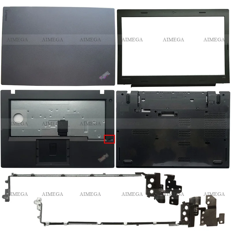 

NEW Laptop LCD Back Cover/Front Bezel/Hinges/Palmrest/Bottom Case For Lenovo ThinkPad L450 00HT823 00HT717 00HT833