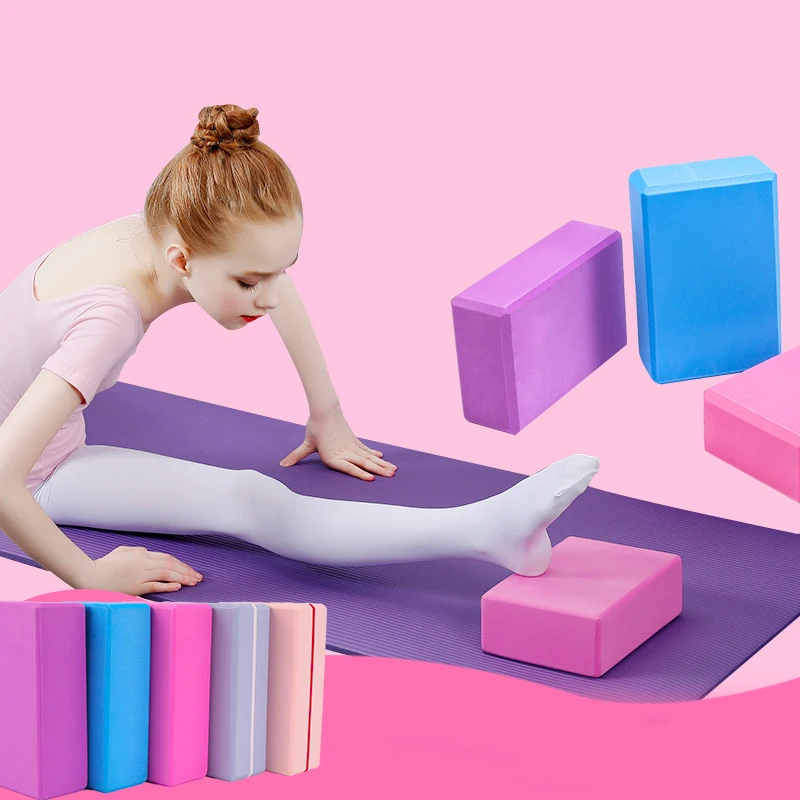1 X Yoga brick High-density Foam Fitness Block Sport Gym Stretching Workout Pink 