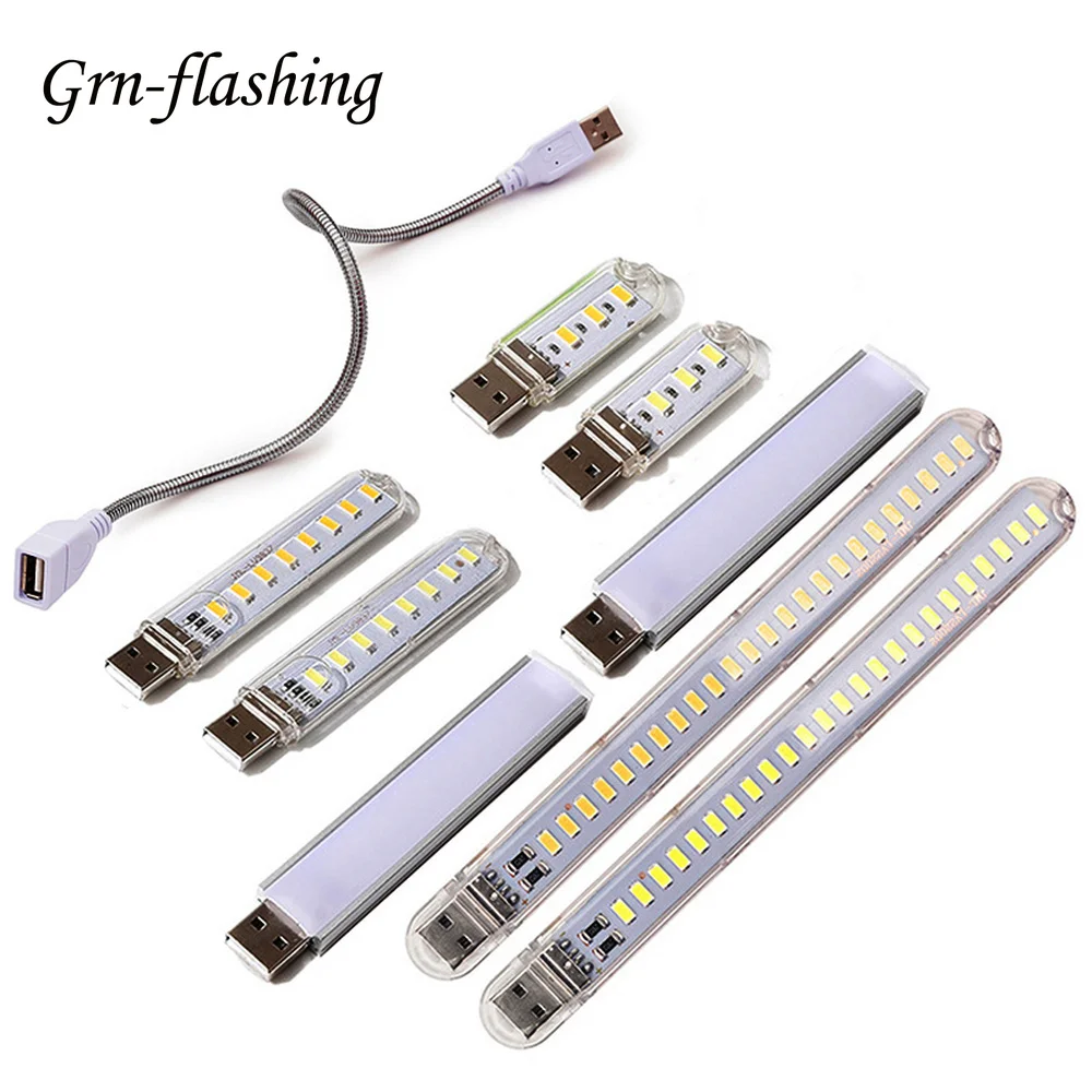 Портативный светодиодный мини светильник с USB 5 В 3 8 12 24 светодиосветодиодный SMD 5730