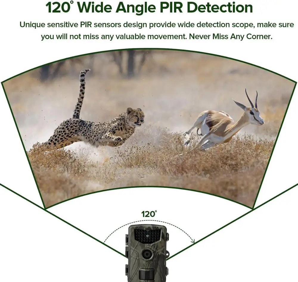 Hunting Trail Camera Wildlife Night Vision Cameras HC804A 1080P 20MP Wild Wireless Tracking Surveillance Cam Photo Trap