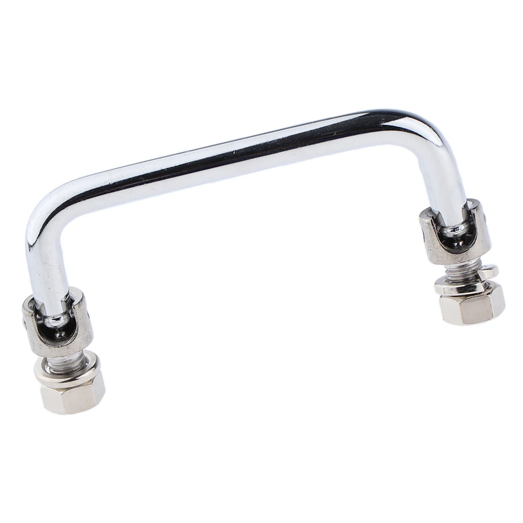Stainless Steel Heavy Duty Boat Marine Folding Grab Handle Hand Rail Door Assist Bar Hardware, Length 4-inch Round Tube