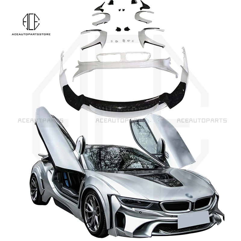 Full-FRP-Front-Bumper-Wheel-Fender-For-BMW-I8-Body-Kits-2014-2015-2016 ...