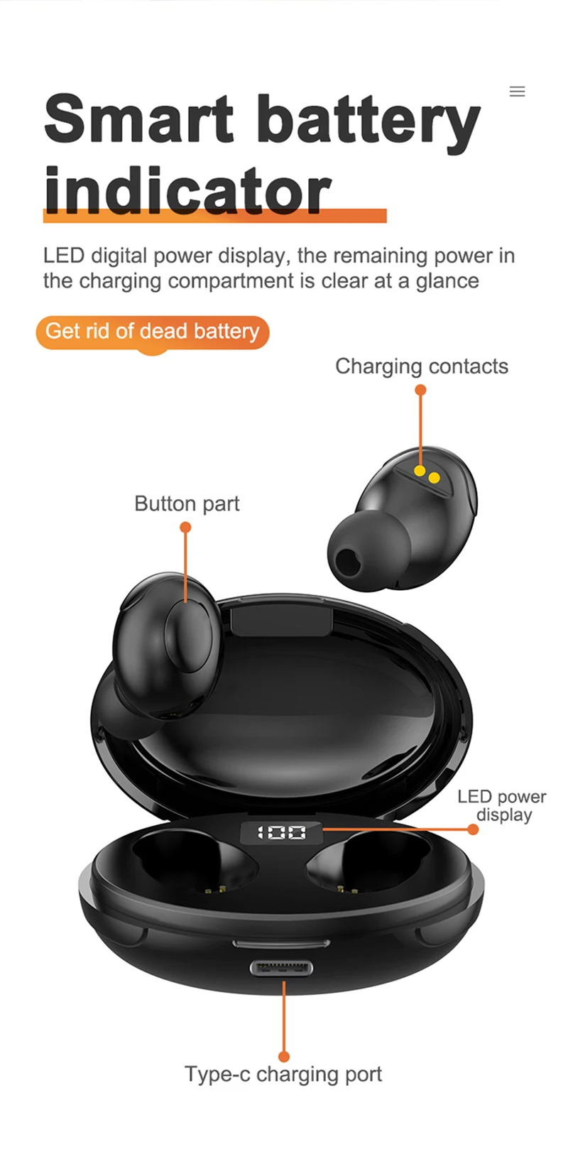 Bluetooth Earphone Wireless Earbuds LED Display 5 0 TWS Headsets Dual Earbuds Bass Sound For Huawei Xiaomi IPhone