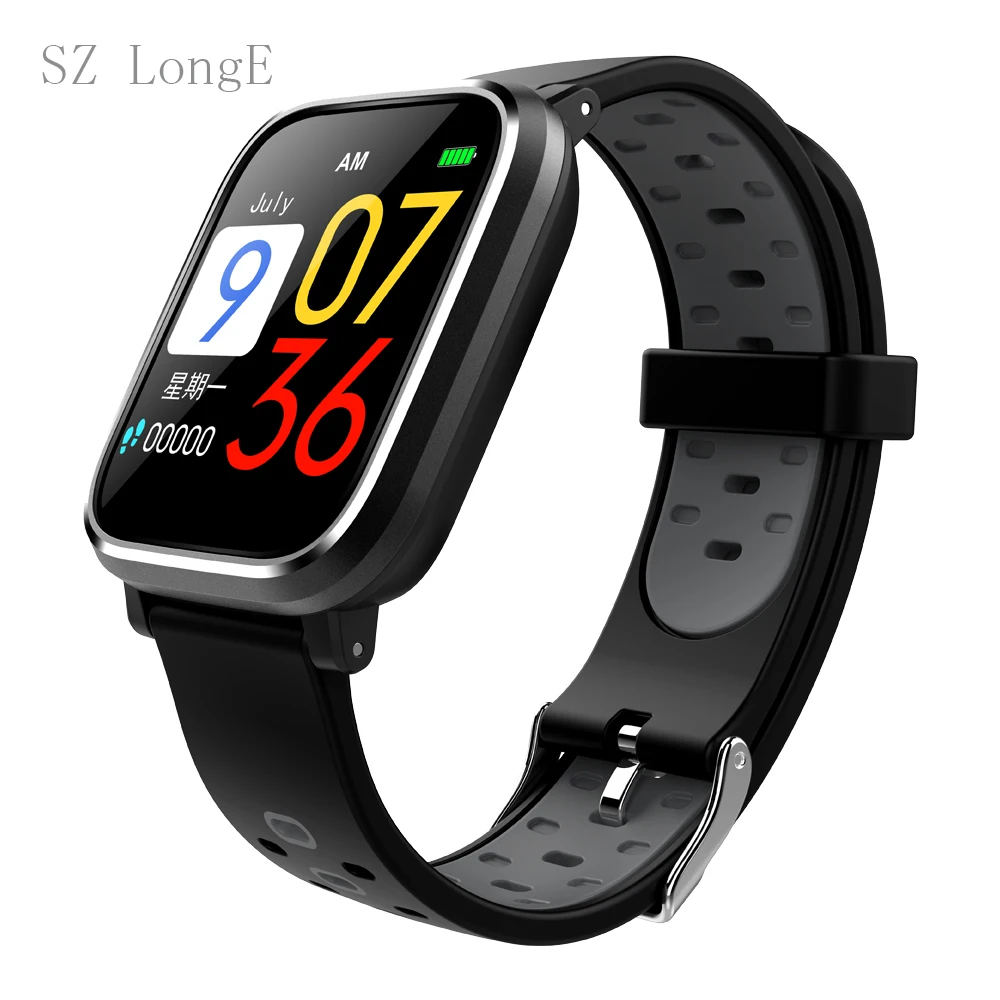 Review B57 smart watch IP67 waterproof smartwatch heart rate monitor multiple sport model fitness tracker man women wearable