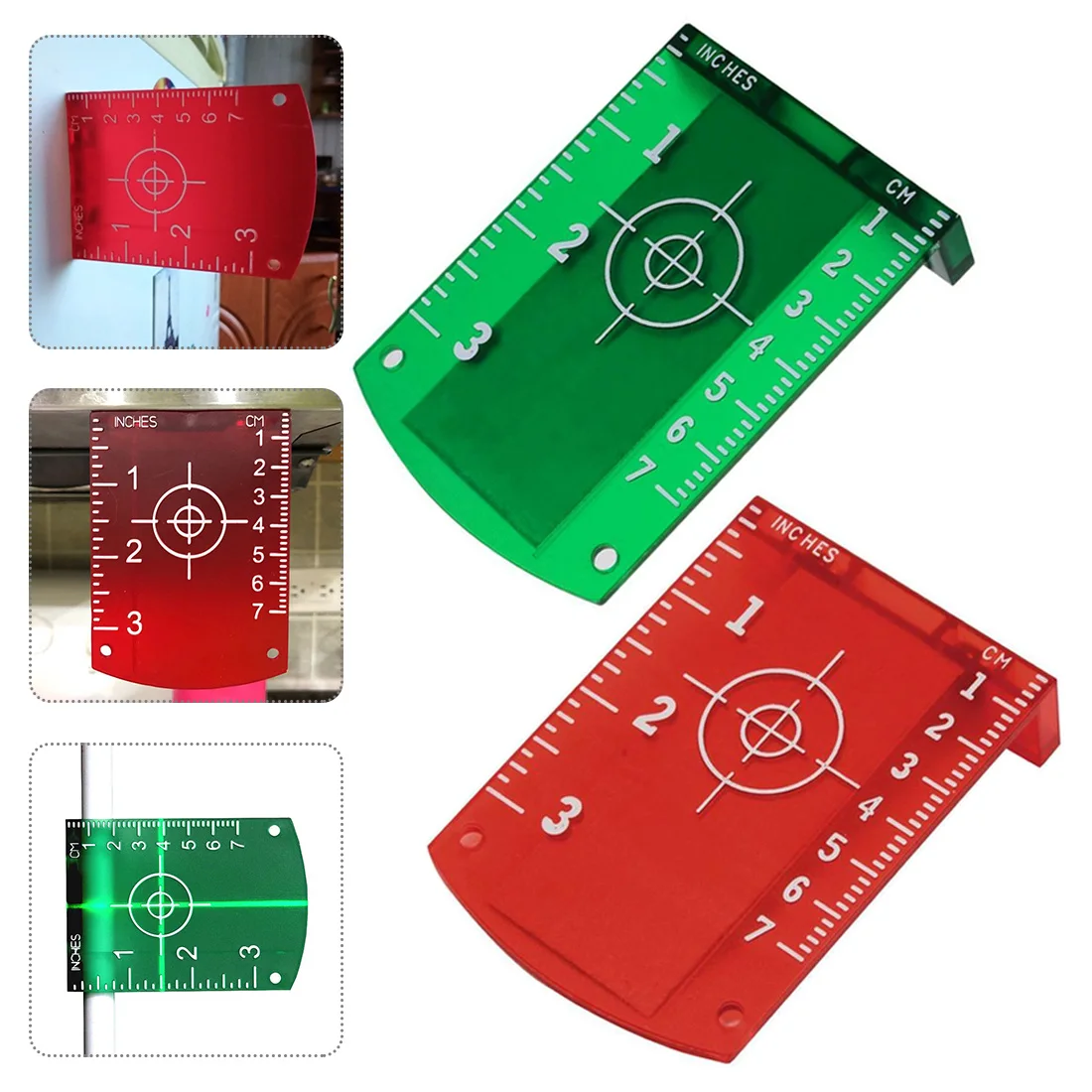 

Reflective Magnetic Board No Burr Red or Green Magnetic Target Plate For Vertical & Horizontal Line Beam Distance Board Card