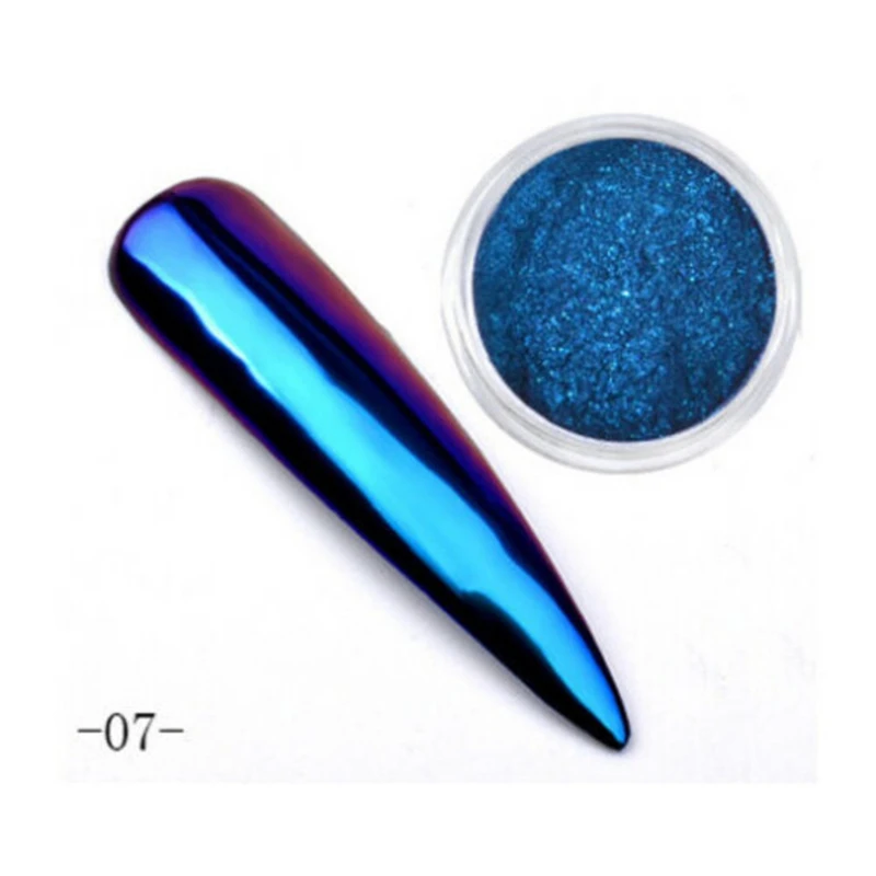 0,3 г/кор. 8 цветов хамелеон лак для ногтей порошок зеркало лазер Auroras набор для дизайна ногтей хром пигмент пыль DIY дизайн - Цвет: 07