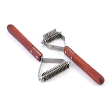 Щетка для ухода за собакой-Расческа для подшерстка для кошек и собак инструмент для ухода за домашними животными безопасный гребень для животных для легкого удаления ковриков и запутывания