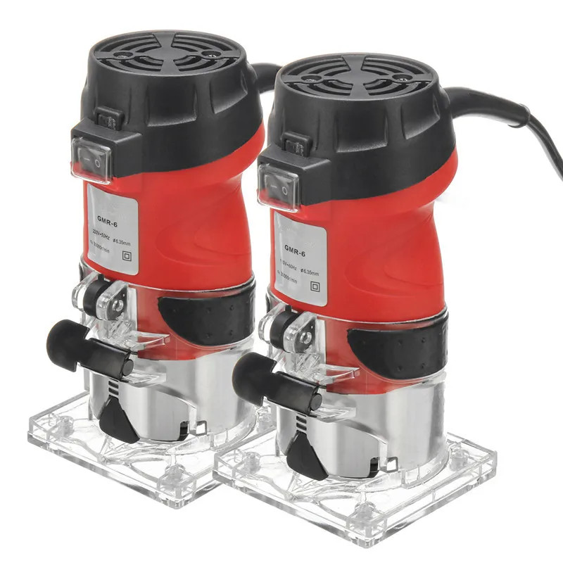 

Max Power 2200W 30000rpm Electric Trimmer for Woodworking 6.35mm 1/4" Laminate Router Bit Wood Milling Carving Trimming Machine