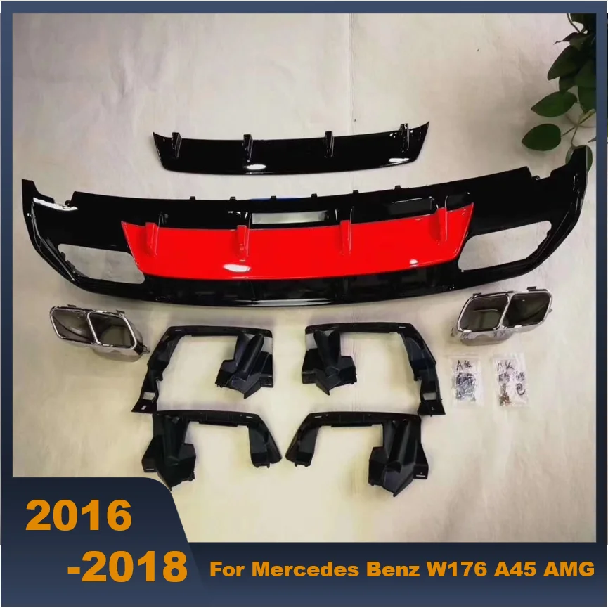 Подходит для Mercedes Benz W176 хэтчбек 4 двери 2016-2018 A45 AMG A180 A200 задний диффузор спойлер |