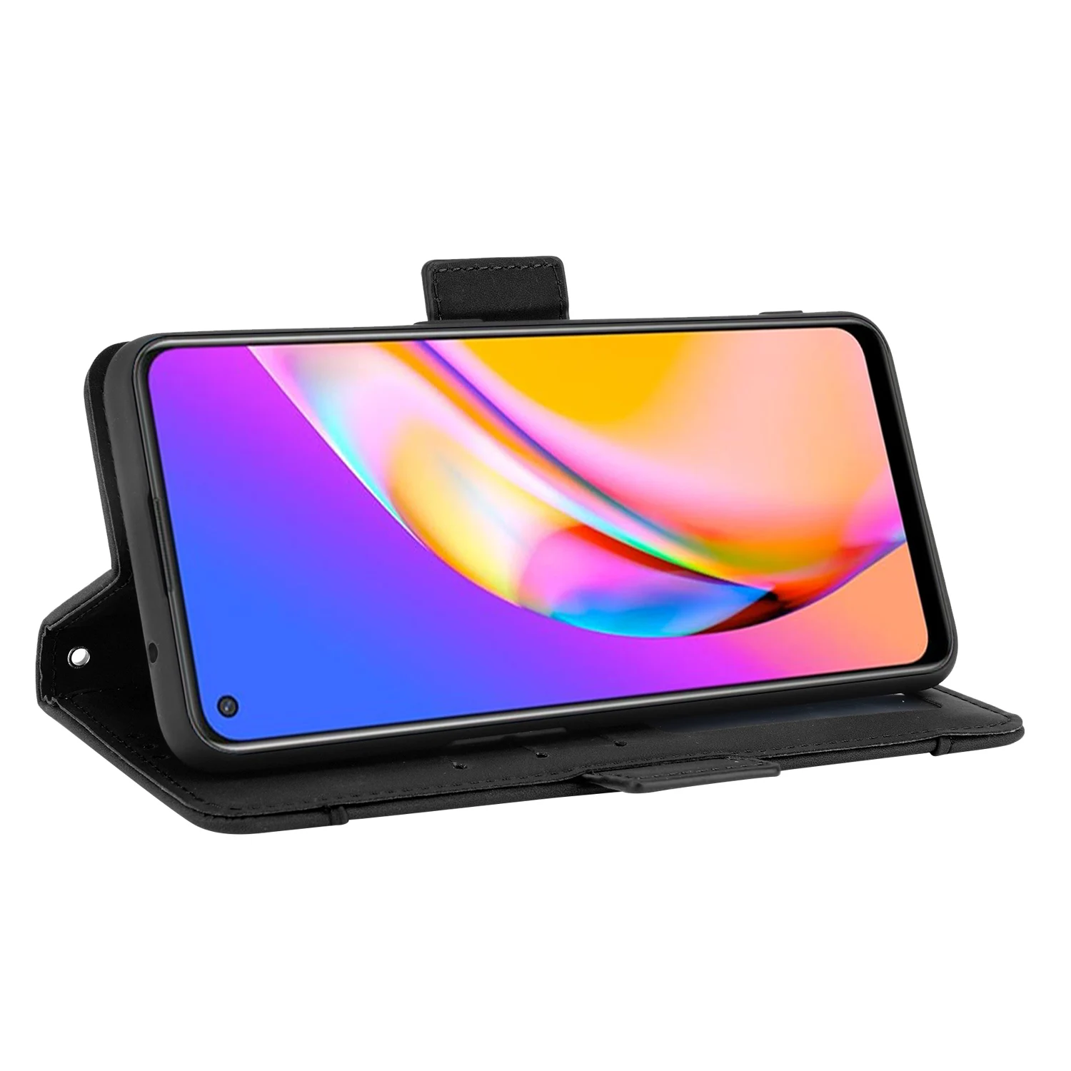 Custodia Portafoglio In Pelle Per OPPO A94 5G - Cover Con Slot Carte, Supporto E Chiusura Magnetica (Blu) - 2