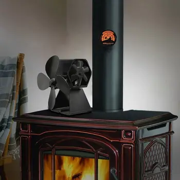 

Dual Motor 10 Blades Fireplace Stove Fan Heat Powered Circulation Saving Silent Ecofan for Wood Log Burner